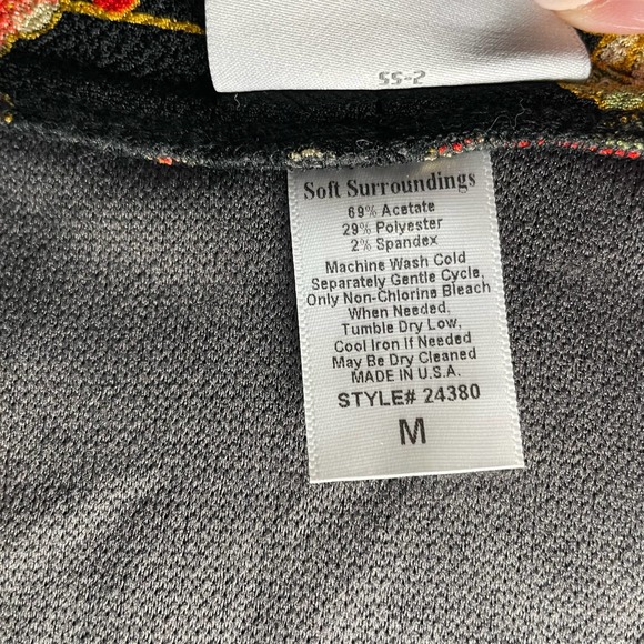 Soft Surroundings Kimono Jacket‎ Blazer Cardigan Artsy Asian Lagenlook Women's M - Picture 9 of 9